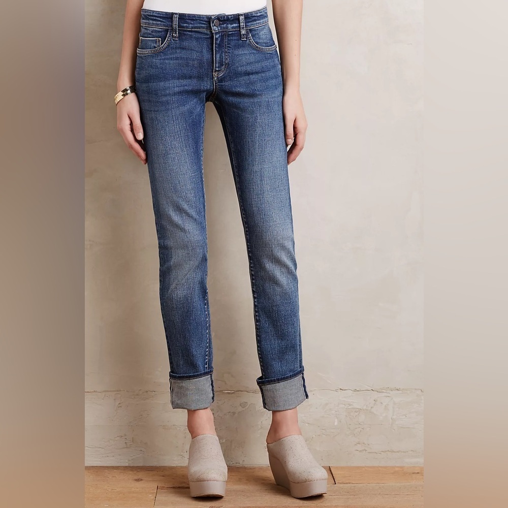 Pilcro Anthropologie Parallel Selvage Mid-Rise Jeans